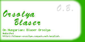 orsolya blaser business card